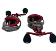 REEL DE PESCA MALACATE ROJO -IZQUIERDO-