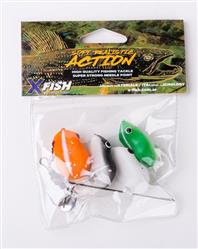 SEÑUELO RANITA SOFT REALISTIC ACTION XFISH X 4