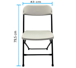 SILLA PLASTICA ESTRUCTURA DE CAÑO 79,5CM X 43CM X 39CM PESO 2,5KG